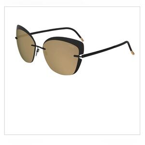 Sunglasses Unisex silhouette accent frames